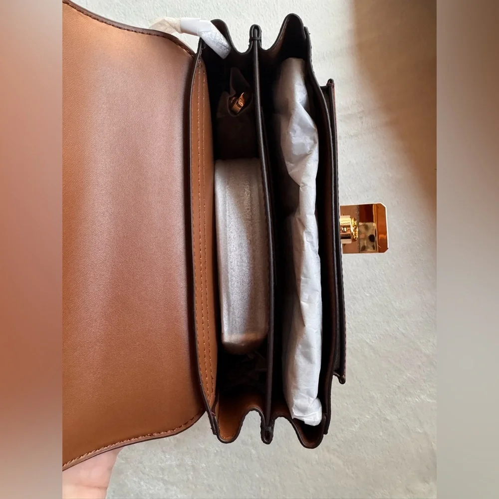NWT Michael Kors Lita Medium Shoulder Bag – Brown